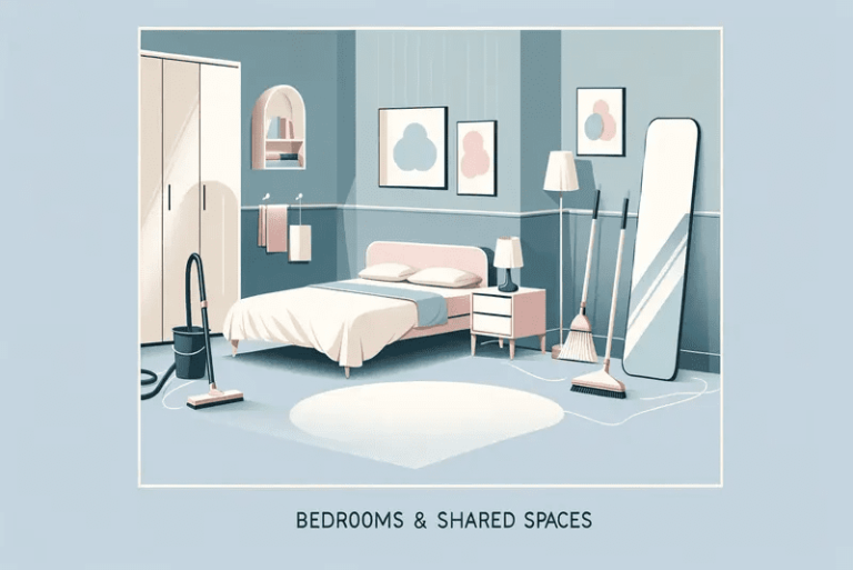 Home Cleaning Maid Service ad Bedrooms & Shared Spaces